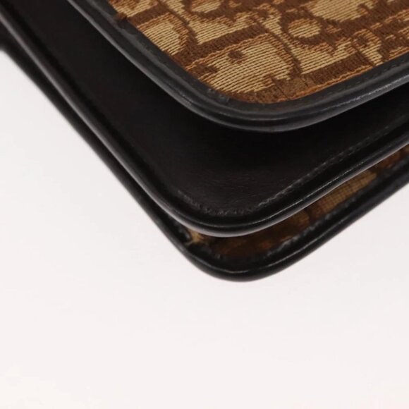 Christian Dior Trotter Canvas Chain Shoulder Bag Brown - Picture 12 of 16